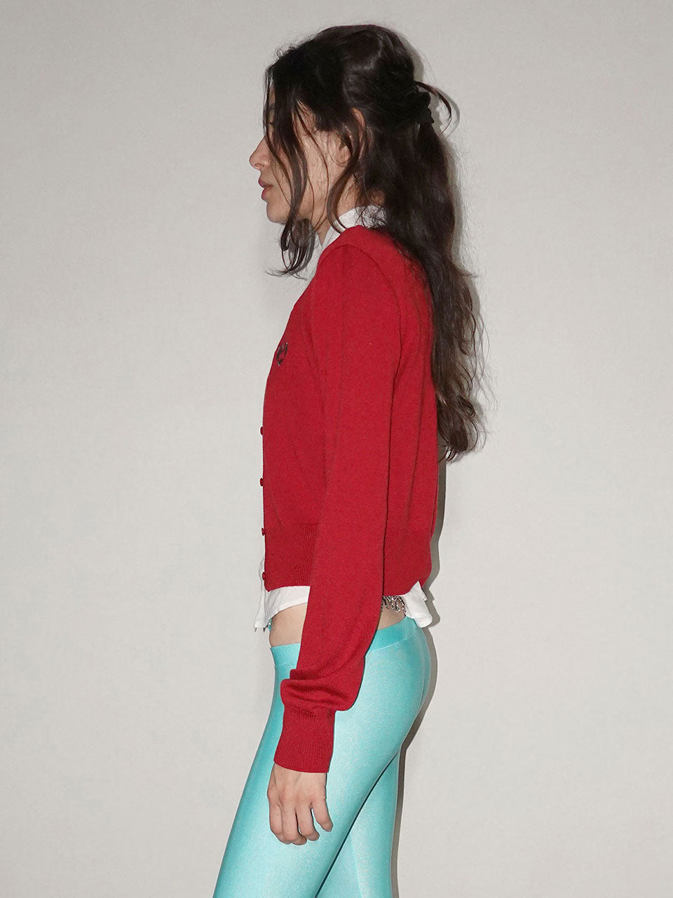 Sweet Kitty Basic Cardigan Red