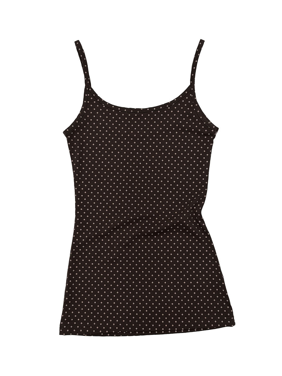 Sweet Kitty Dot Tank Top Brown
