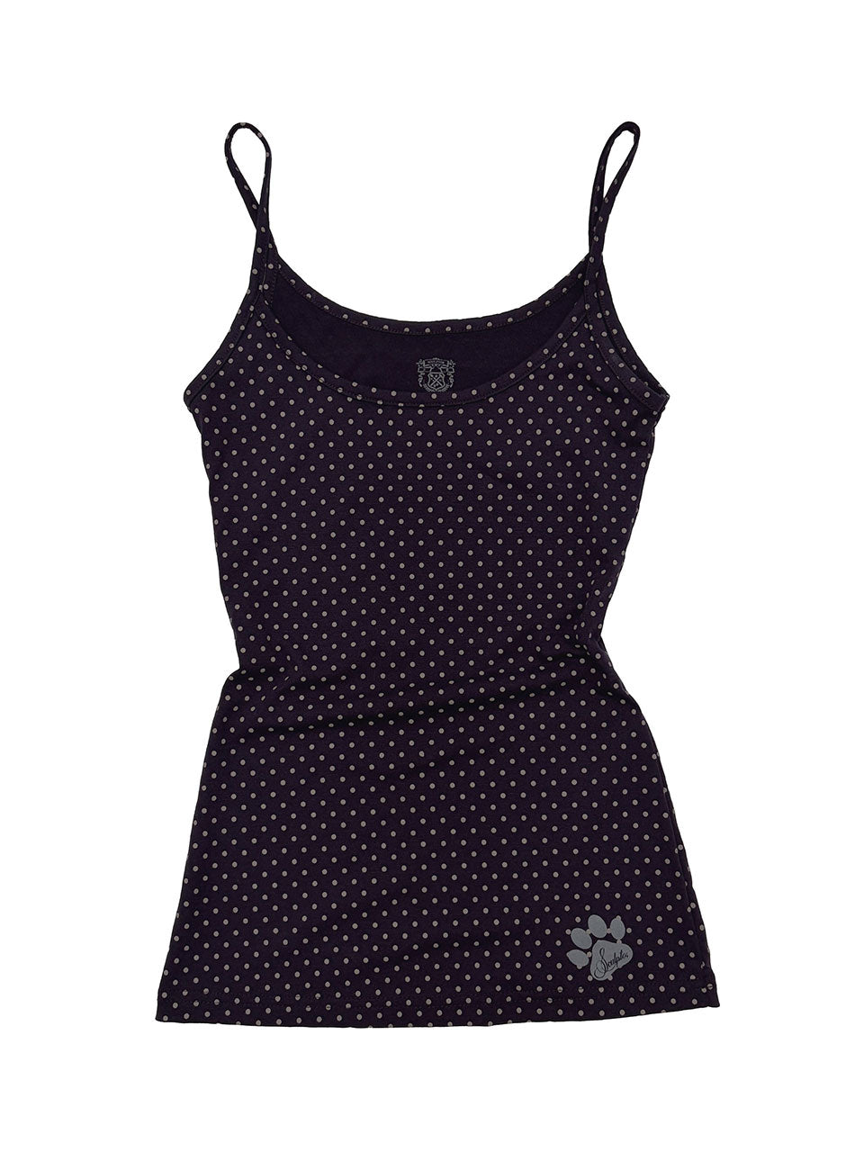 Sweet Kitty Dot Tank Top Deep Purple