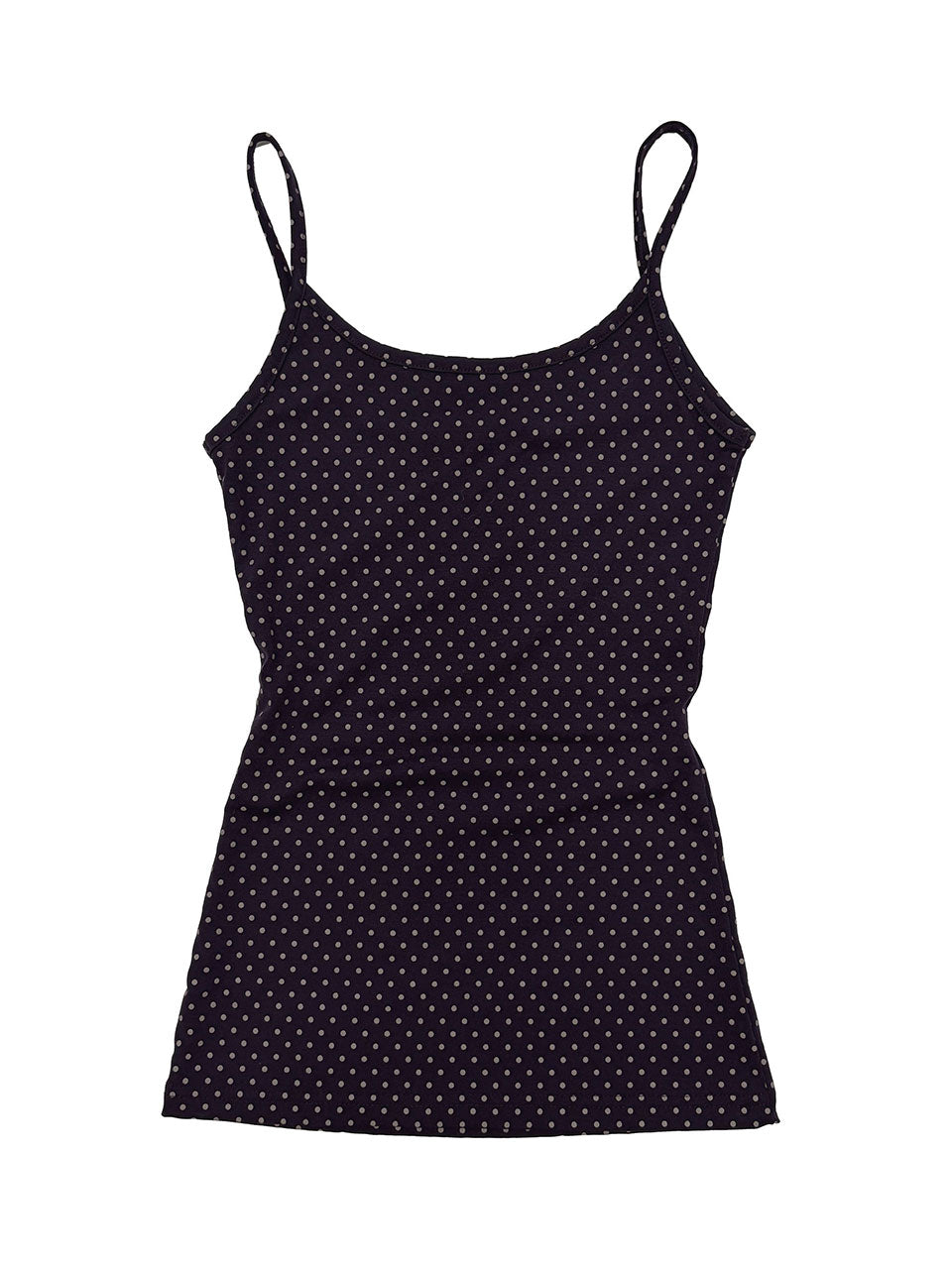 Sweet Kitty Dot Tank Top Deep Purple