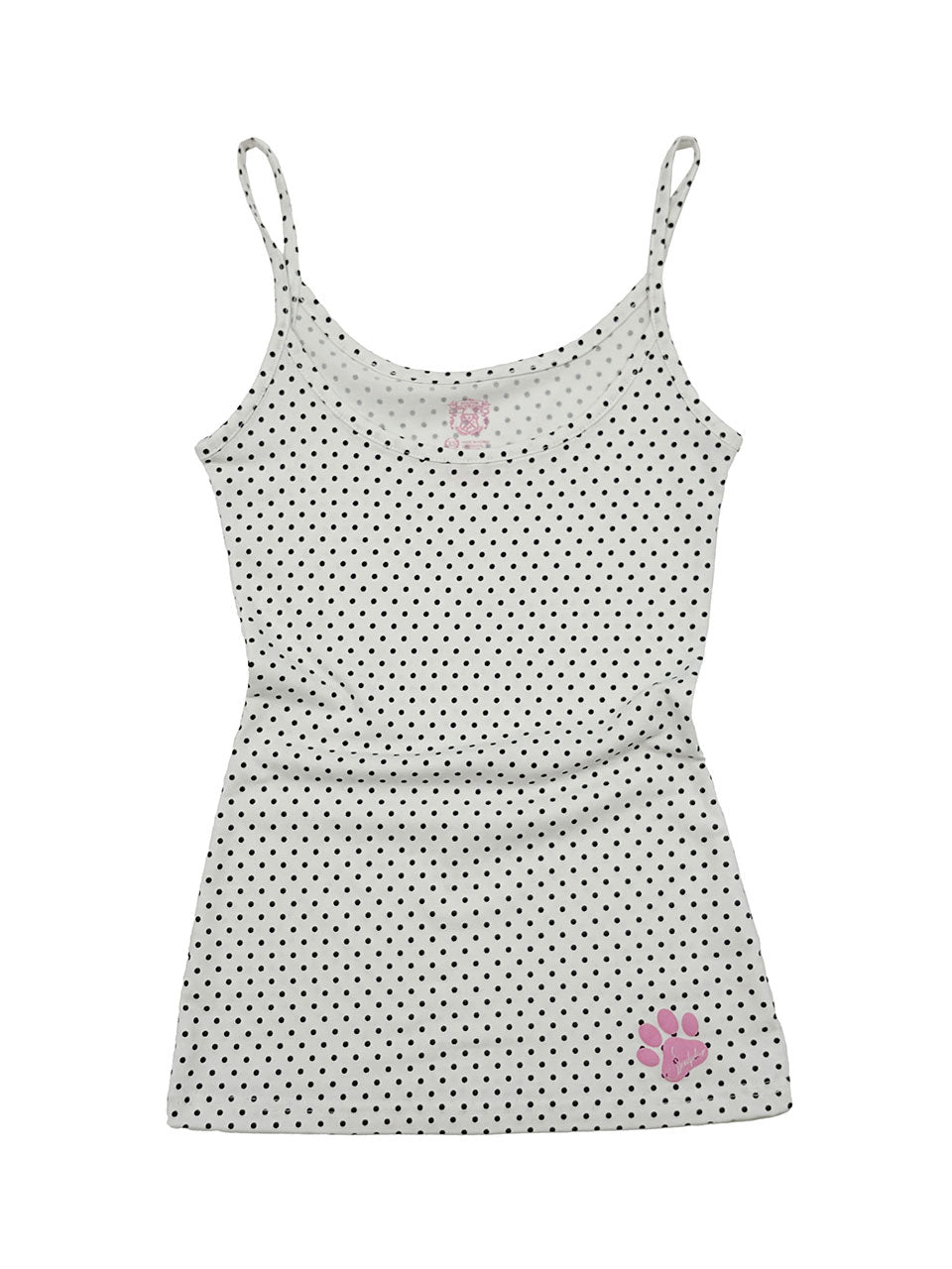 Sweet Kitty Dot Tank Top White