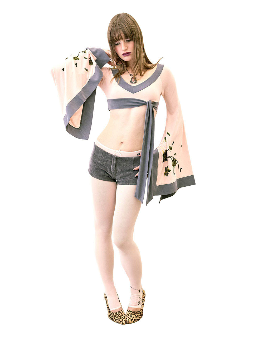 Tramp Tattoo Tights Pale