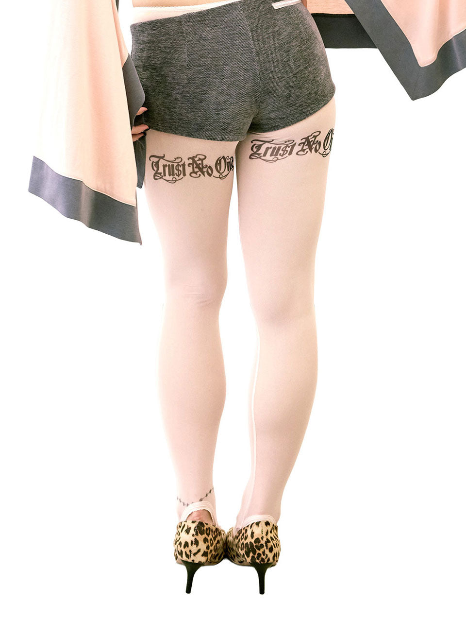 Tramp Tattoo Tights Pale
