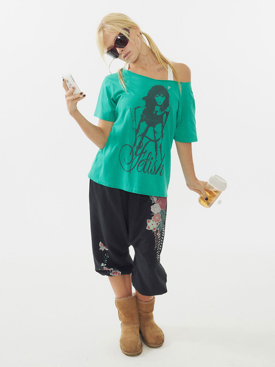 Distressed Muse Tee Turquoise