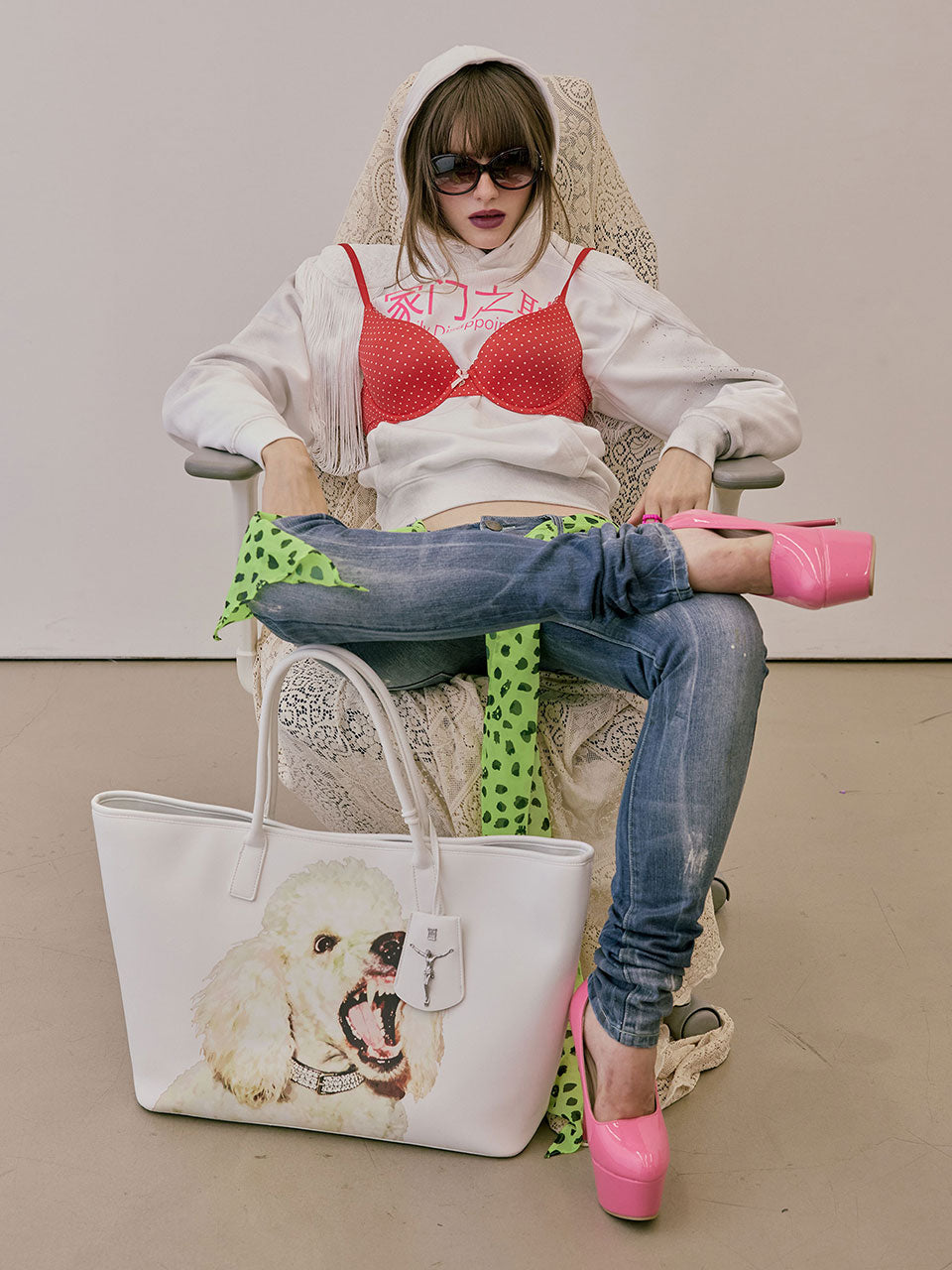 Unholy Paws Market Tote Bag White