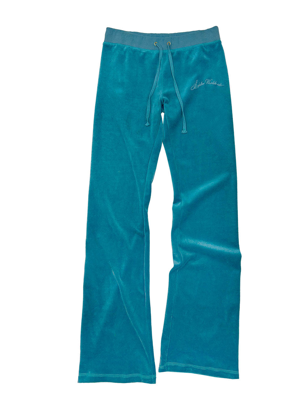 Velour Track Pants Teal