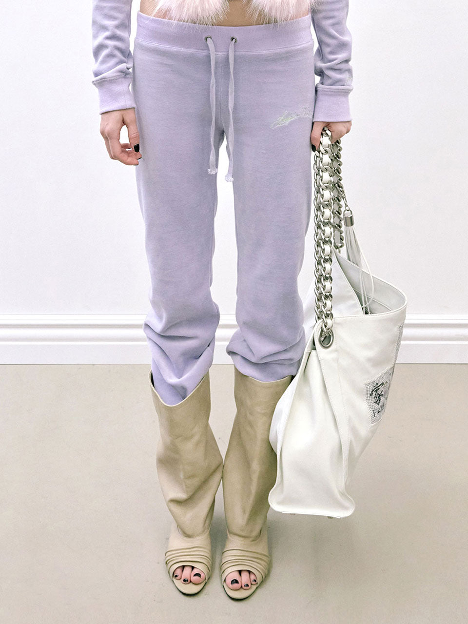 Velour Track Pants Ube Purple