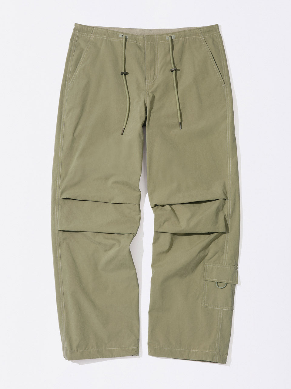 String Parachute Pants Washed Beige