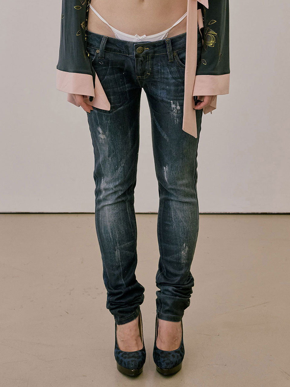 Wet Skinny Jeans Indigo