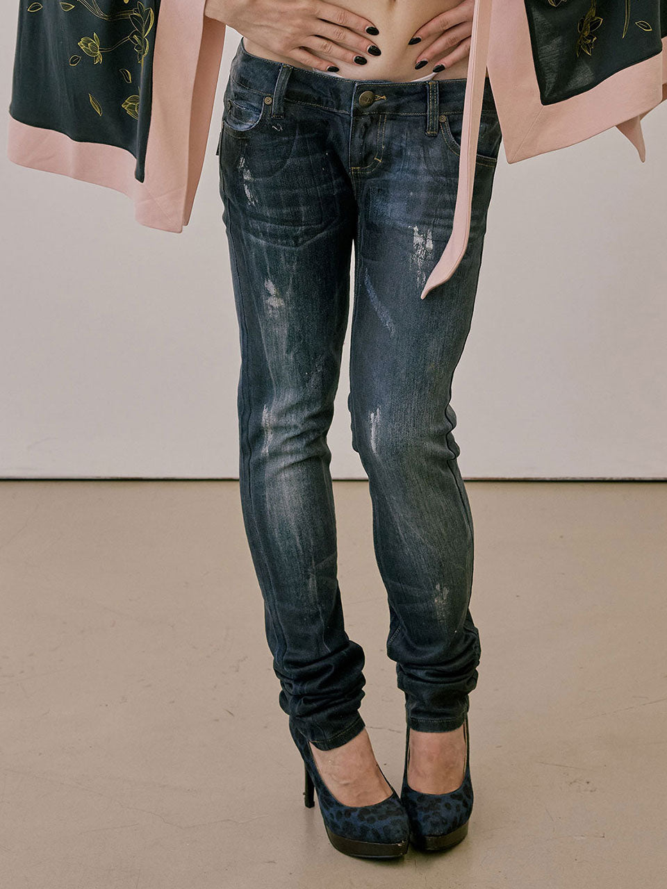 Wet Skinny Jeans Indigo