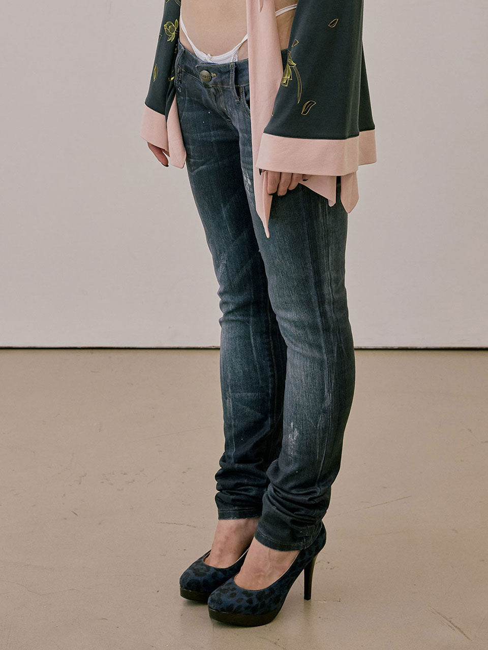 Wet Skinny Jeans Indigo