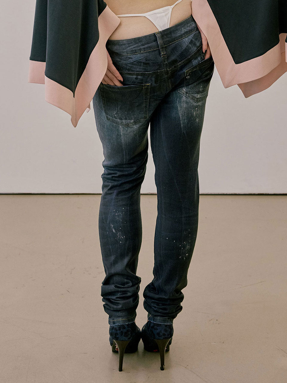 Wet Skinny Jeans Indigo