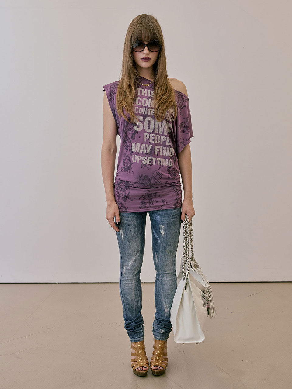 Wet Skinny Jeans Mid Blue
