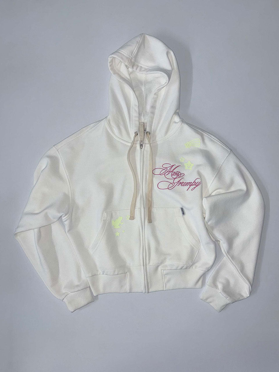 Glow In The Dark Zip-Up Hoodie White