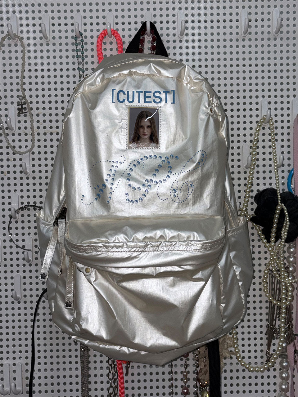 NPC Metallic Backpack White