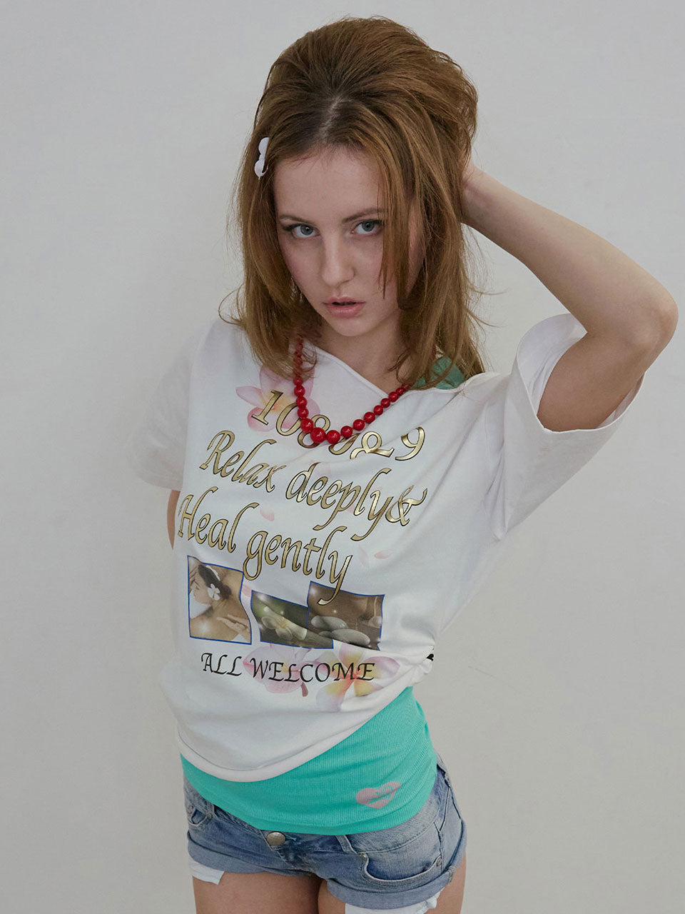 Healing Off-Shoulder Tee White