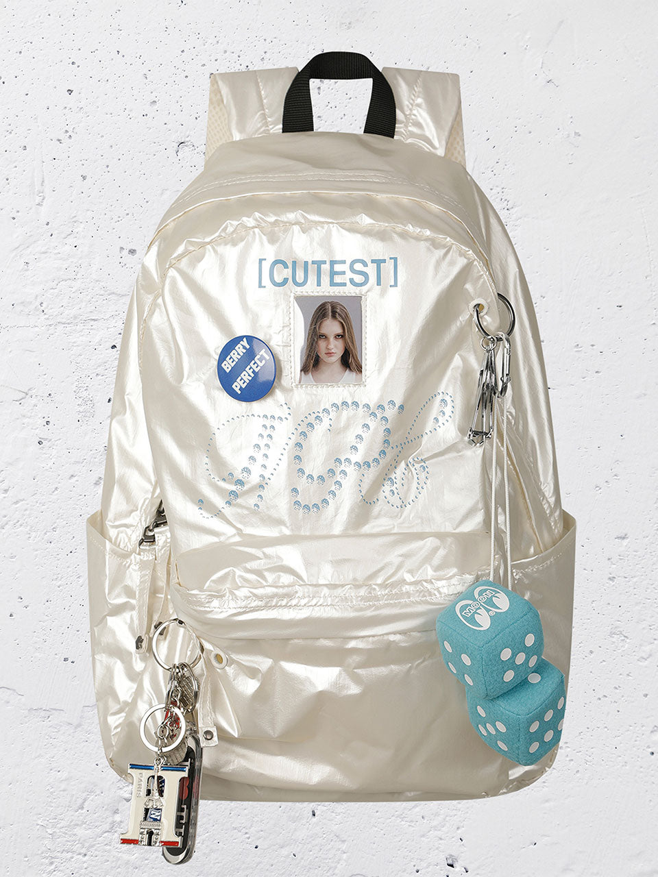 NPC Metallic Backpack White