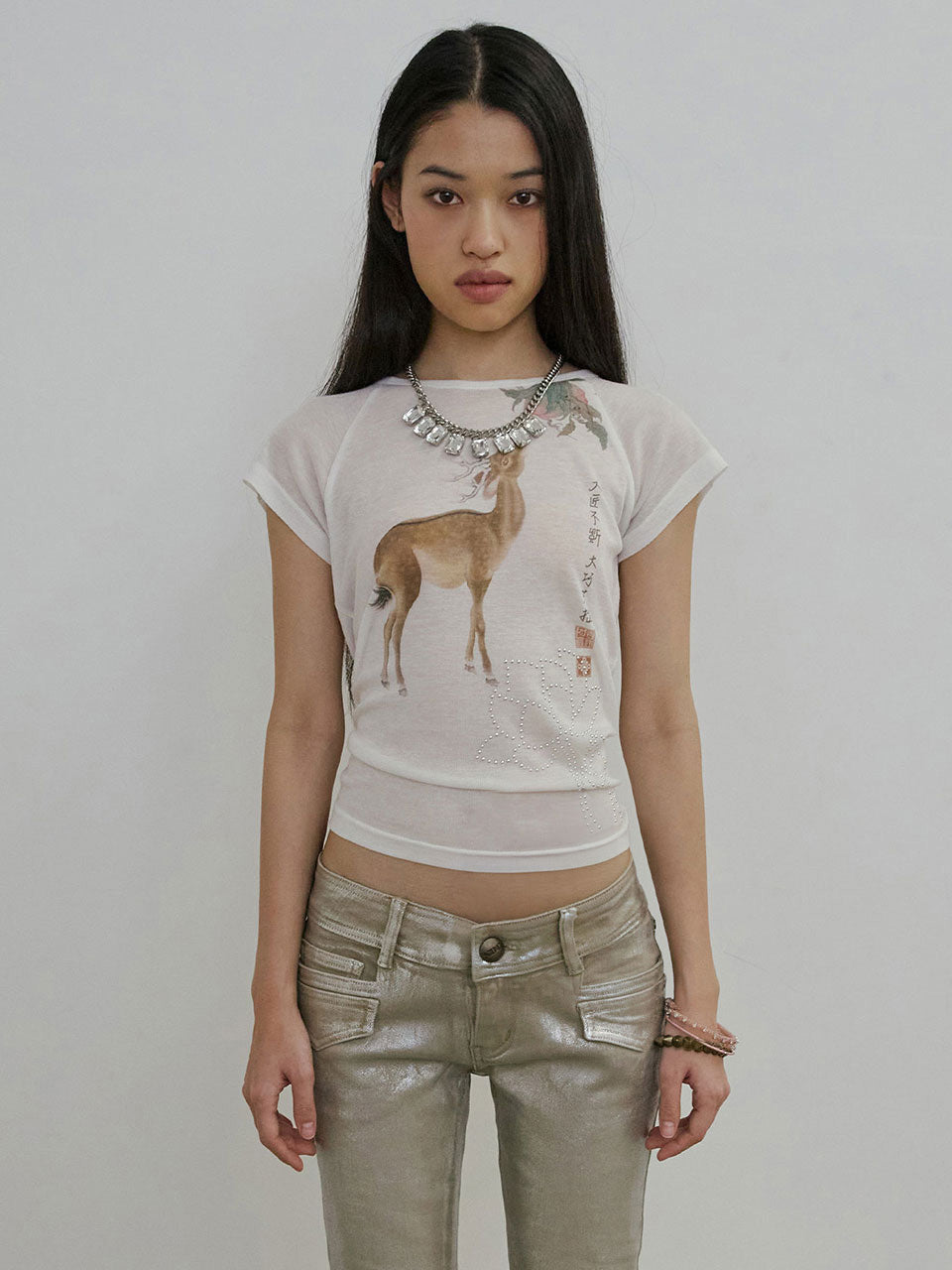 Zen Deer Tee White