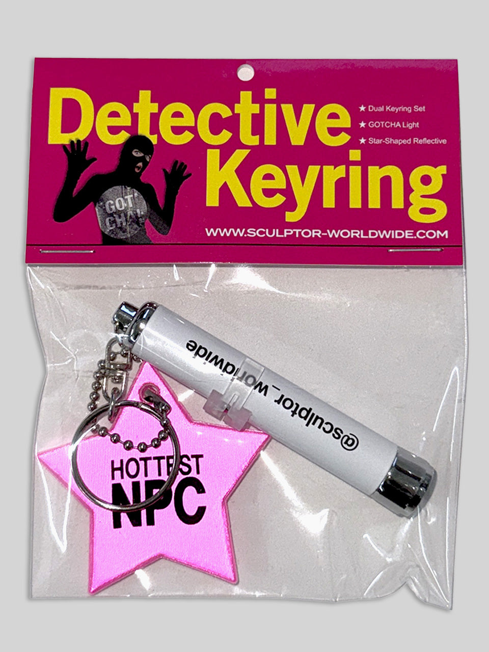 Detective Keyring White