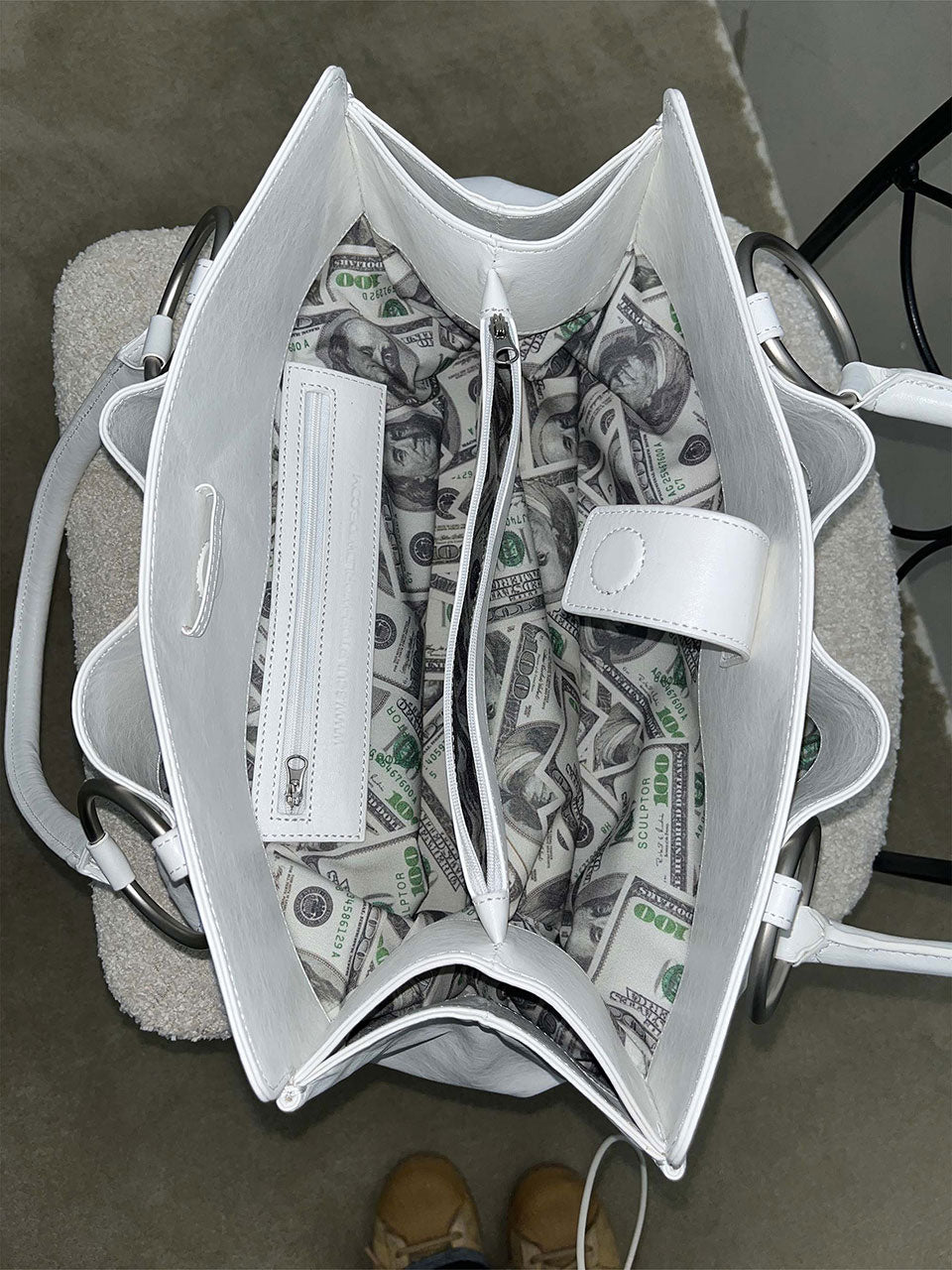 Millionaire Tote Bag White