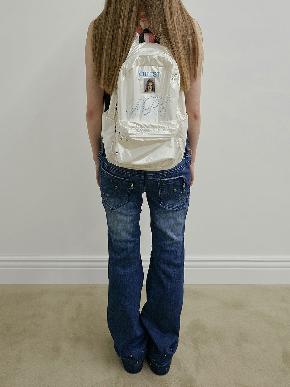 NPC Metallic Backpack White